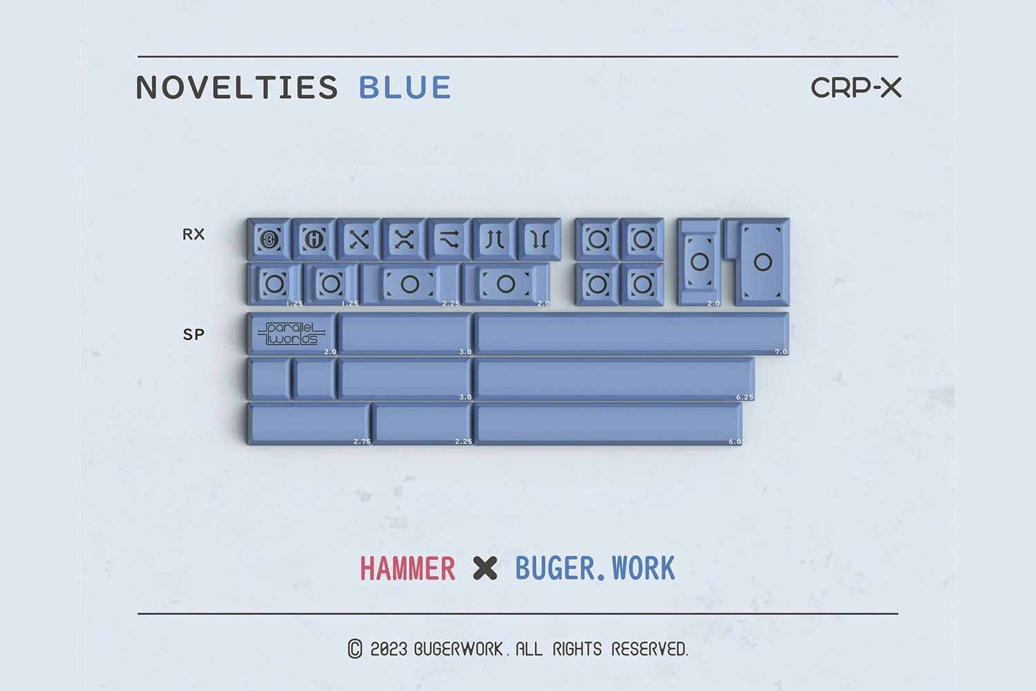 Buger.Work & Hammer CRP-X Parallel Worlds Keycap Set | Mechanical